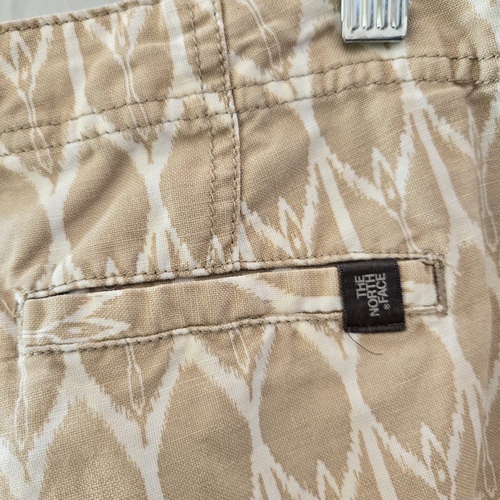 The North Face Tan White Maywood‎ Shorts Chino Linen Blend Outdoors Women's 10